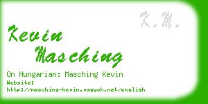 kevin masching business card